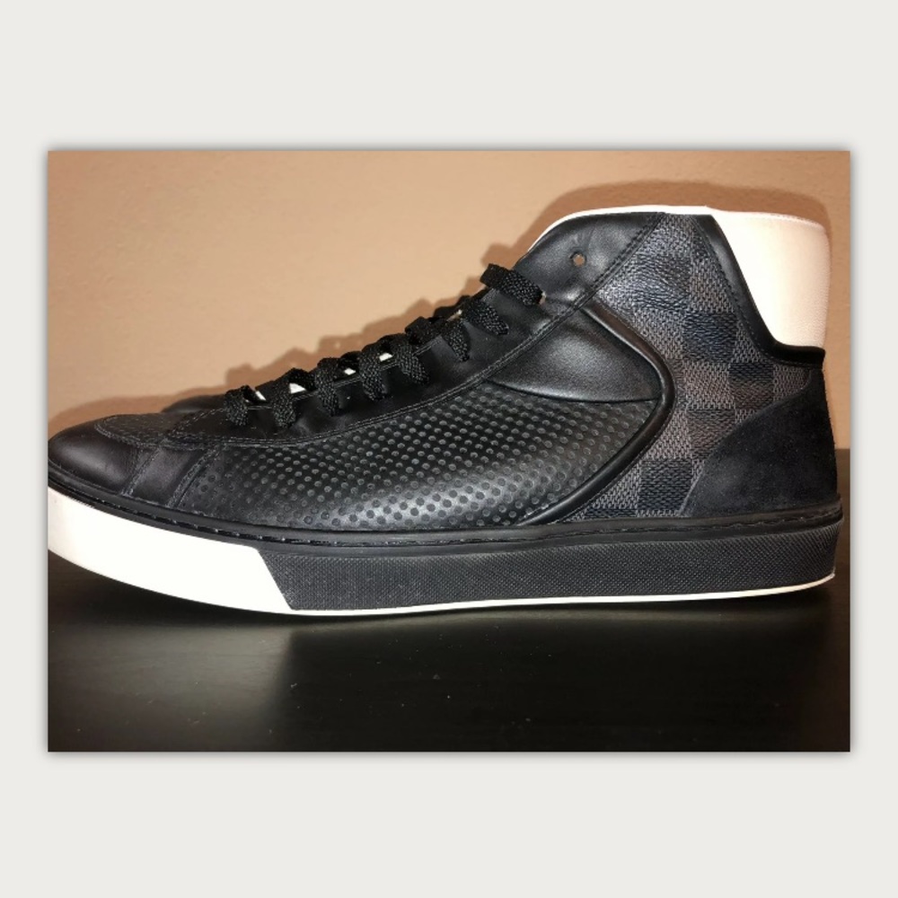 Louis Vuitton High Top Black Sneaker Size US 10
